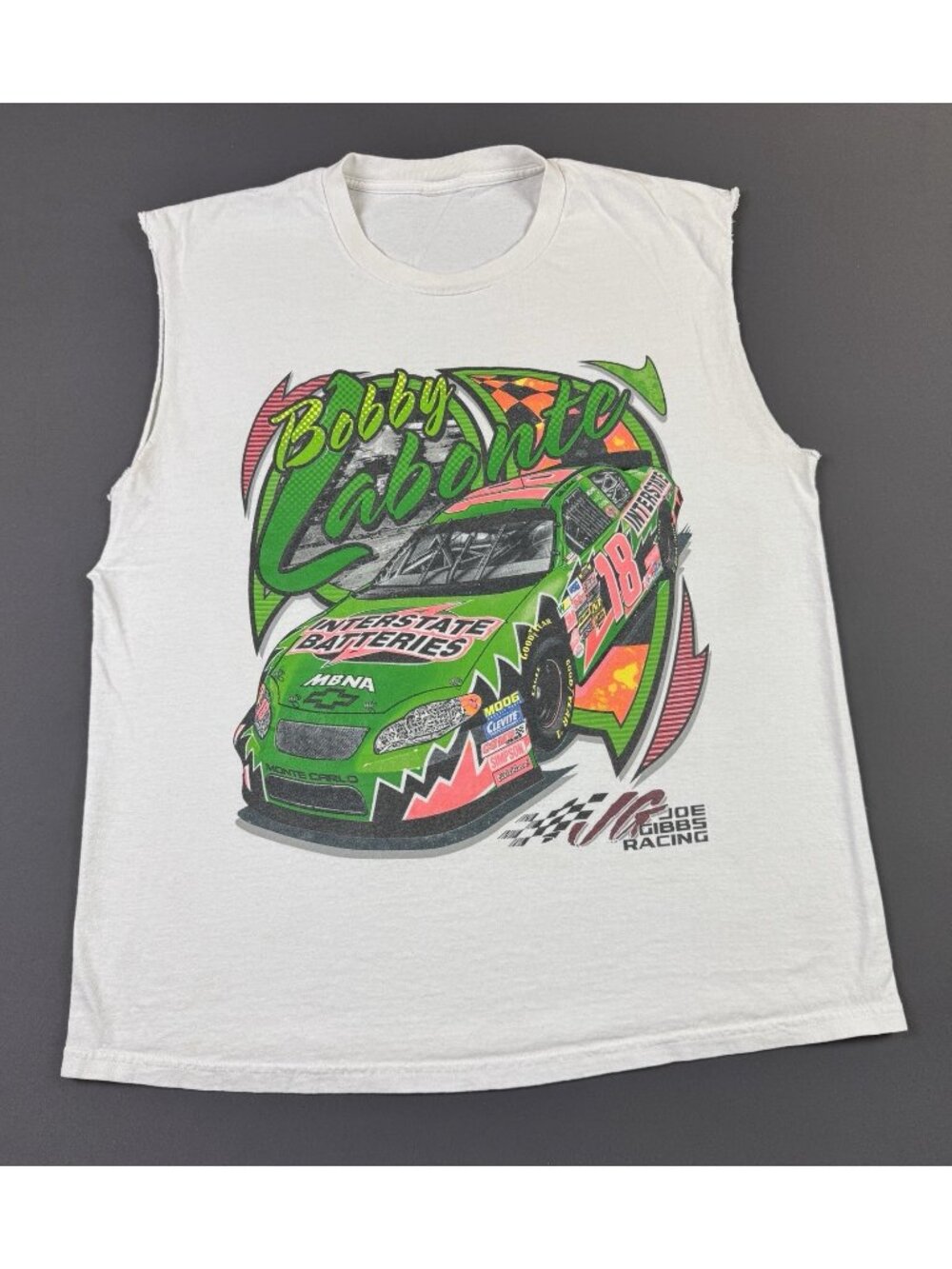 Rare Vintage Y2K Nascar Bobby Labonte Interstate Batteries Chevy Monte Carlo Tee